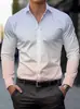 Camisas de Manga Larga para Hombre, Estilo Casual, Modernas y Tendencia, Estampado Digital 3D, Tallas Grandes, Casuales y Versátiles, Exportación Europea y Americana