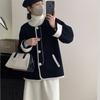 Abrigo Suéter Elegante de Alta Calidad Estilo Chanel para Mujer Otoño e Invierno Nuevo Holgado Imitación Visón Terciopelo Tejido Cárdigan Top Grueso