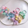 Goma para el pelo de bola de hilo de nieve dopamina fresca de verano para niñas, accesorio para el pelo de bola de color caramelo dulce