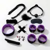 Herramienta de tortura SM set de cintas de peluche combinación de 10 piezas para hombres y mujeres, para coqueteo, bondage y juego sexual
