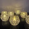 Popular Vela Led Transparente con Forma de Corazón Transfronteriza, Vela Electrónica de Estrella de Cinco Puntas, Luz Led para Interiores, Venta Directa del Fabricante