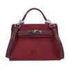 Nuevo Bolso Kelly de Gamuza Mate 2026 para Mujer, Bolso de Hombro Cruzado Único, Bolso de Mano Versátil de Alta Gama, Bolso Cuadrado Pequeño Vintage