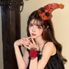 Sombreros de Halloween transfronterizos: Diadema de felpa de fantasma de calabaza, diseño versátil de nicho, disfraz de cosplay, accesorio para el cabello peculiar para mujeres