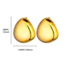 Pendientes de amor estilo INS transfronterizos de acero inoxidable con textura de oro de 18 quilates, no se decoloran, pendientes de moda simples, pendientes de joyería para mujer