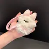 Pelúcia de Cachorro Cacheado Ursinho de Pelúcia Boneca Pingente de Bolsa Fofo Adorável Decoração de Mochila Chaveiro de Casal