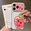 Adecuado para funda de teléfono Apple 17 Pro, diseño de grafiti pintado a mano con peras y fresas, un tema fresco y frutal, funda blanda para iPhone 18