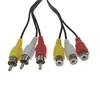 Línea de audio y video RCA macho a hembra flor de ciruelo TV reproductor de DVD VCD decodificador línea de video compuesto Av cabeza de loto