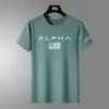 Camiseta Masculina de Verão Casual Esportiva para Corrida Fitness Solta Cor Lisa Estampa de Letras Leve e Respirável Manga Curta
