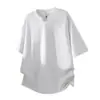 Nueva Camiseta Henley de Peso Pesado para Hombre Verano 2026, Estilo Americano High Street, Holgada, Cómoda, Versátil, Camisa Casual de Manga Corta para Hombre