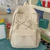 Mochila Escolar de Verão Transfronteiriça 2026 para Meninas Estudantes Universitárias, Mochila Pequena com Design de Laço, Mochila de Viagem Feminina