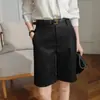 Pantalones Casuales de Traje para Mujer Modernos y Sofisticados, Nuevos Shorts de Pierna Ancha con Caída de Cintura Alta para Verano 2025