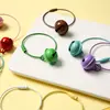 Anel de arame de aço com sino de cor doce, joias DIY, fivela para pendurar beads Perler, acessórios de chaveiro pintados, pingente de mochila, corda de arame de aço