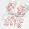 Zuecos Lindos y de Moda Estilo Ins Accesorios DIY Hebillas de Zapato Desmontables Flor de Zapato de Ballet Dibujos Animados 3D Accesorios