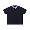 Camiseta de Manga Corta con Retazos de Cuadros de Colores Contrastantes Sencilla para Hombres y Mujeres 2026 Verano Nuevo Estilo Camiseta Polo