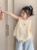 Camisa para Niña Tongsen Tongma 2026 Nuevo Verano Top Bordado con Lazo Blusa sin Mangas para Niñas