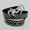 Cinturón para Hombre Estilo Europeo y Americano con Diseño Único de Remache de Calavera Linda, Versátil para Hip-Hop Callejero, Cinturón Gótico para Mujer