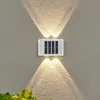 Lámpara de pared solar para exteriores, luz decorativa para paisaje de patio, balcón de villa, jardín, pared exterior, luz lavaparedes impermeable para exteriores