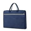 Bolsa Casual Masculina Bolsa para Reunião de Negócios Pasta de Lona de Grande Capacidade Porta-Copo Embutido Bolsa Jeans
