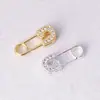 Broche de Clipe de Papel Banhado a Ouro 14K Acessórios para Alfinete DIY Pulseira Colar Joias Acessórios de Pingente Zircônia Microincrustada