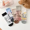 Calcetines mujer otoño e invierno nuevos calcetines de tubo de dibujos animados calcetines de panda lindos calcetines de algodón para dama fabricantes venta al por mayor