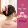 Pinza de Pelo de Felpa Nueva Otoño/Invierno 2022 Oso Fresa Grande Pinza de Tiburón Color Pitahaya Dulce para Niña