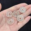 Atacado do Fabricante Pingente Fivela de Segurança Calcedônia Branco Gelo Alto Ágata 20mm Fivela de Segurança Pingente de Jade Acessórios de Joalheria