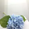 Película Western Americana Tacto a Mano Hortensia Accesorios para el Hogar Florales Lavable Hortensia de Cabeza Única con Hoja Accesorios de Boda