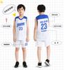 Uniforme de baloncesto para niños nuevo estampado, uniforme de equipo de entrenamiento y competición, jersey ligero para hombres y mujeres, secado rápido, venta al por mayor, construcción de grupos
