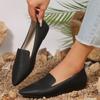 Estilo Novo Primavera 2026 Sapatos Baixos Simples com Estampa de Cobra Sapatilhas Planas Tamanho Grande Transfronteiriças Mocassins Bico Fino de Calçar para Mulheres