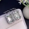 Aretes de Cristal Verde Natural Cristal Limpio Color Fuego Piedra Suelta Super Fuerte Especificaciones 10*14mm
