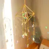 Ins cristal de luz e sombra sinos de vento pingente sinos sala de estar janela do quarto ornamento pendurado arco-íris onírico presente apanhador de sol