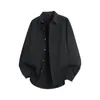 Camisa de Manga Larga Nueva de Primavera 2026 Transfronteriza para Hombre Estilo Retro Japonés Color Sólido Algodón Bolsillo Doble Camisa de Trabajo
