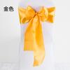 Laços de Fita de Cetim Personalizados Transfronteiriços, Fitas de Seda, Decorações para Encosto de Cadeira de Banquete e Casamento, Flores para Encosto de Cadeira, Capas de Cadeira Venda por Atacado