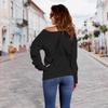 Transfronteiriço top 3D estampa de caveira Halloween novo europeu e americano feminino ombro a ombro blusa de base feminina Feminino
