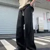 Vibras de estilo americano pantalones de pierna ancha de calle para hombre primavera peso pesado rectos a rayas pantalones casuales marca de moda pantalones deportivos retro