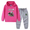 Conjunto de Dos Piezas con Sudadera con Capucha y Pantalones Largos, Ropa Infantil Transfronteriza Nueva para Primavera y Otoño, Conjunto de Algodón de Manga Larga para Bebé
