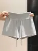 Shorts de Pierna Ancha, Corte A, Cintura Elástica con Cordón para Mujer, Ropa de Verano para Exteriores, Versátiles, Anti-Exposición, Cubren Cadera, Hot Pants