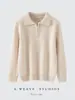 Nova coleção outono e inverno: Suéteres de cashmere engrossados para meninos e meninas, com design de meio zíper, gola polo e estilo pullover, perfeitos como camada base