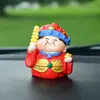 Adorno Pequeño del Dios de la Riqueza de Cinco Vías Decoración para Coche Artesanía Estilo Chino Tendencia Nacional Set de Adornos para Coche Dropshipping