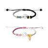 Pulseira de Casal de Ágata Branca Natural para o Dia dos Namorados Chinês, Corda Trançada à Mão, Prata Esterlina S925, Tecelagem em Estilo Nacional