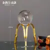 Decoração de Bola de Cristal de Metal Galvanizado de Luxo Nórdico para Armário de Vinho, Decoração de Casa, Artesanato para Hall de Entrada de Inauguração de Casa, Estilo de Ferro Forjado