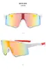 Óculos de Montanhismo e Ciclismo Outdoor Transfronteiriços, Óculos Integrados Coloridos à Prova de Vento, Óculos Esportivos Anti-UV para Caminhada