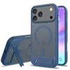 Funda Magnética 2 en 1 Adecuada para iPhone 17/18 Pro Max con Soporte y Textura Similar a la Piel Funda para Teléfono 17/16E