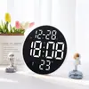 Reloj Led Creativo de Doble Propósito de 9 Pulgadas con Múltiples Funciones, Reloj de Pared para Sala de Estar, Reloj Despertador con Control Remoto, Reloj de Mesita de Noche 8010