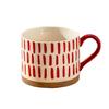 Exquisita Taza de Café Taza Pareja Set de Regalo de Celebración de Aspecto Elegante Taza de Cerámica Roja Personalización