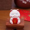 Lindo Mini Gato de la Suerte Adornos Pequeños de Escritorio para Oficina Celebridad de Internet Consola Central de Coche Suministros de Decoración Interior de Coche