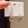 Brincos Geométricos em Forma de C com Zircônia Prata, Estilo Chinês Novo Retrô Elegante Nicho High-End