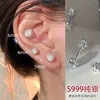 Brincos de Tarraxa em Prata de Lei S999 para Mulheres Cuidado com Piercing na Orelha Tarraxas para Cartilagem da Orelha Sentido de Nicho de Alto Padrão Zircônia Cochlear Brincos de Zircônia Acessórios de Orelha Atacado