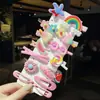 Horquilla de pelo para niña de Corea del Sur con clip lateral, color rojo, de red, linda princesa, color caramelo, accesorios para el cabello, tocado para bebé