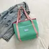 Bolsa de Almacenamiento de Malla Hueca para Playa Estilo Coreano Ins Gran Capacidad Bolso de Hombro Portátil para Exteriores Bolso de Playa de Alto Valor Estético